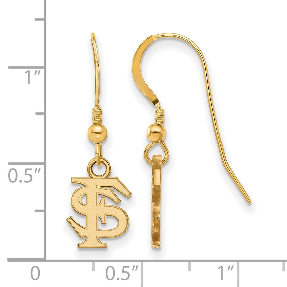 Sterling Silver Gold-plated Florida State Univ. XS Dangle Earrings
