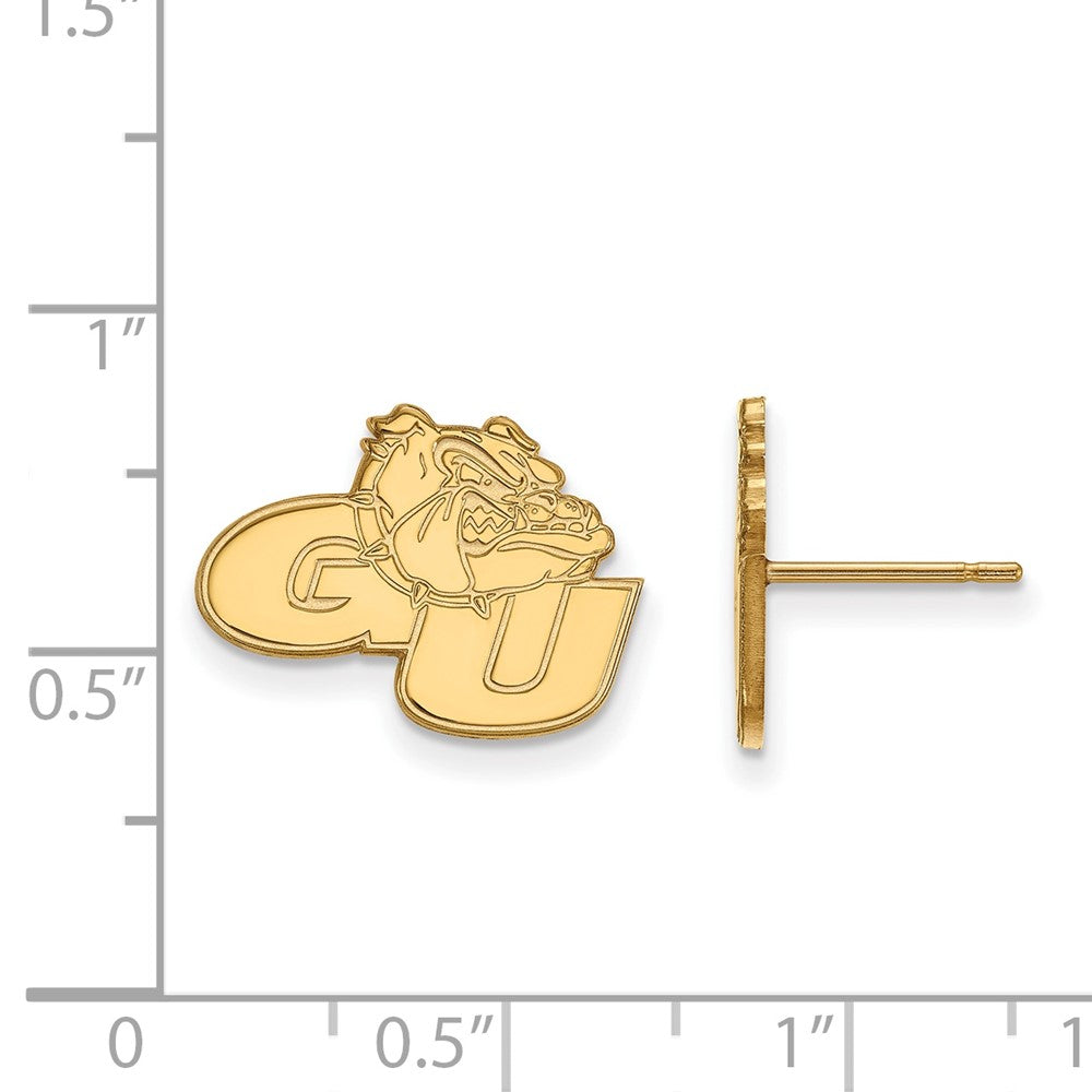 Sterling Silver Gold-plated Gonzaga University Small Post Earrings