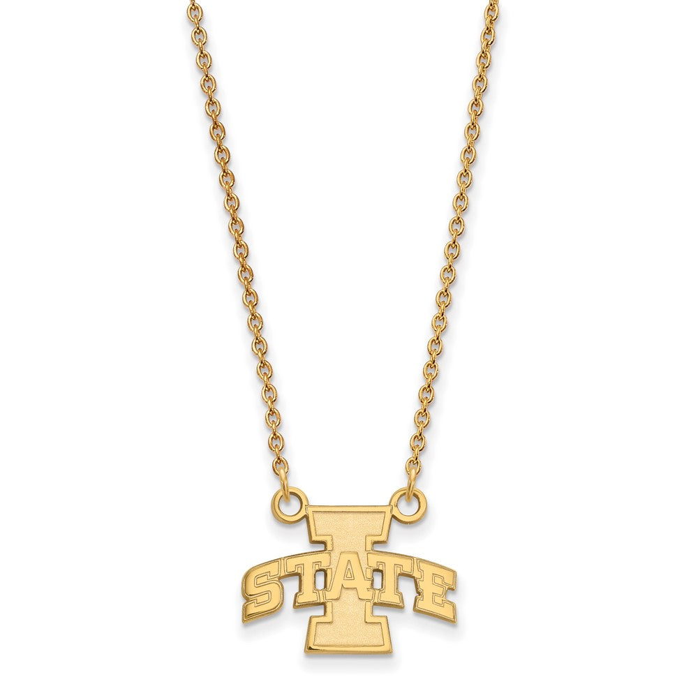 Sterling Silver Gold-plated Iowa State U. Small Pendant Necklace