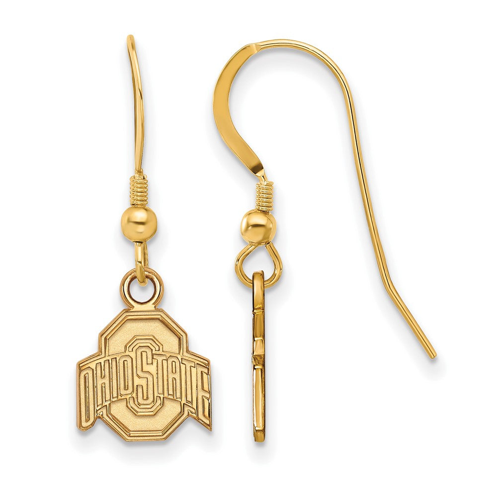 Sterling Silver Gold-plated Ohio State University XS Dangle Earrings
