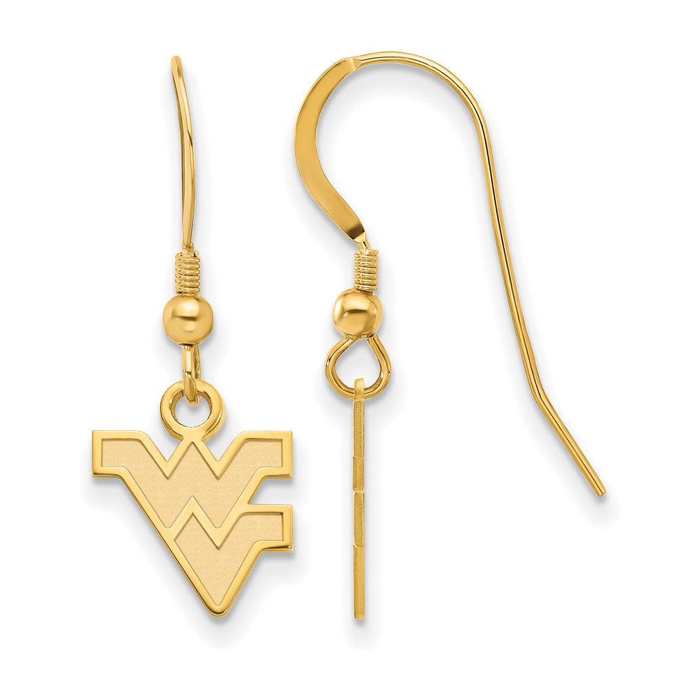 Sterling Silver Gold-plated West Virginia U. XS Dangle Earrings