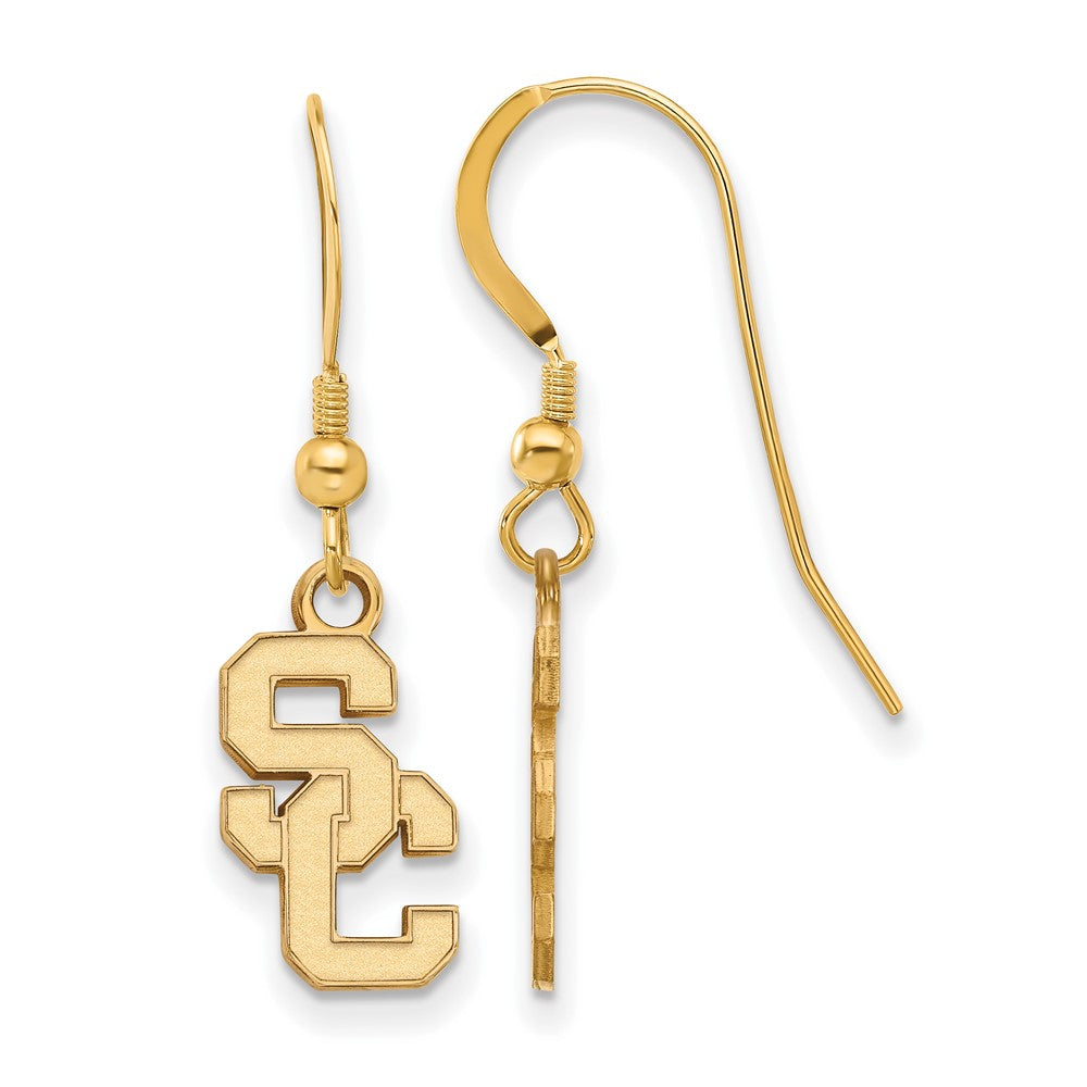 Sterling Silver Gold-plated U. of Southern California Small Dangle Earrings