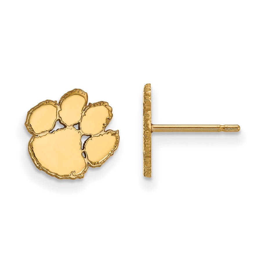 10K Gold Clemson University XS Post Earrings