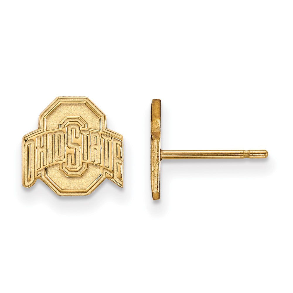 Sterling Silver Gold-plated Ohio State University XS Post Earrings