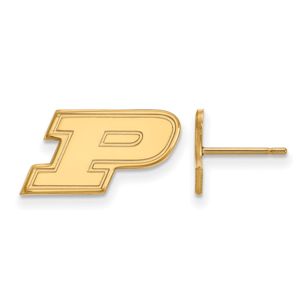 Sterling Silver Gold-plated Purdue University XS Post Earrings