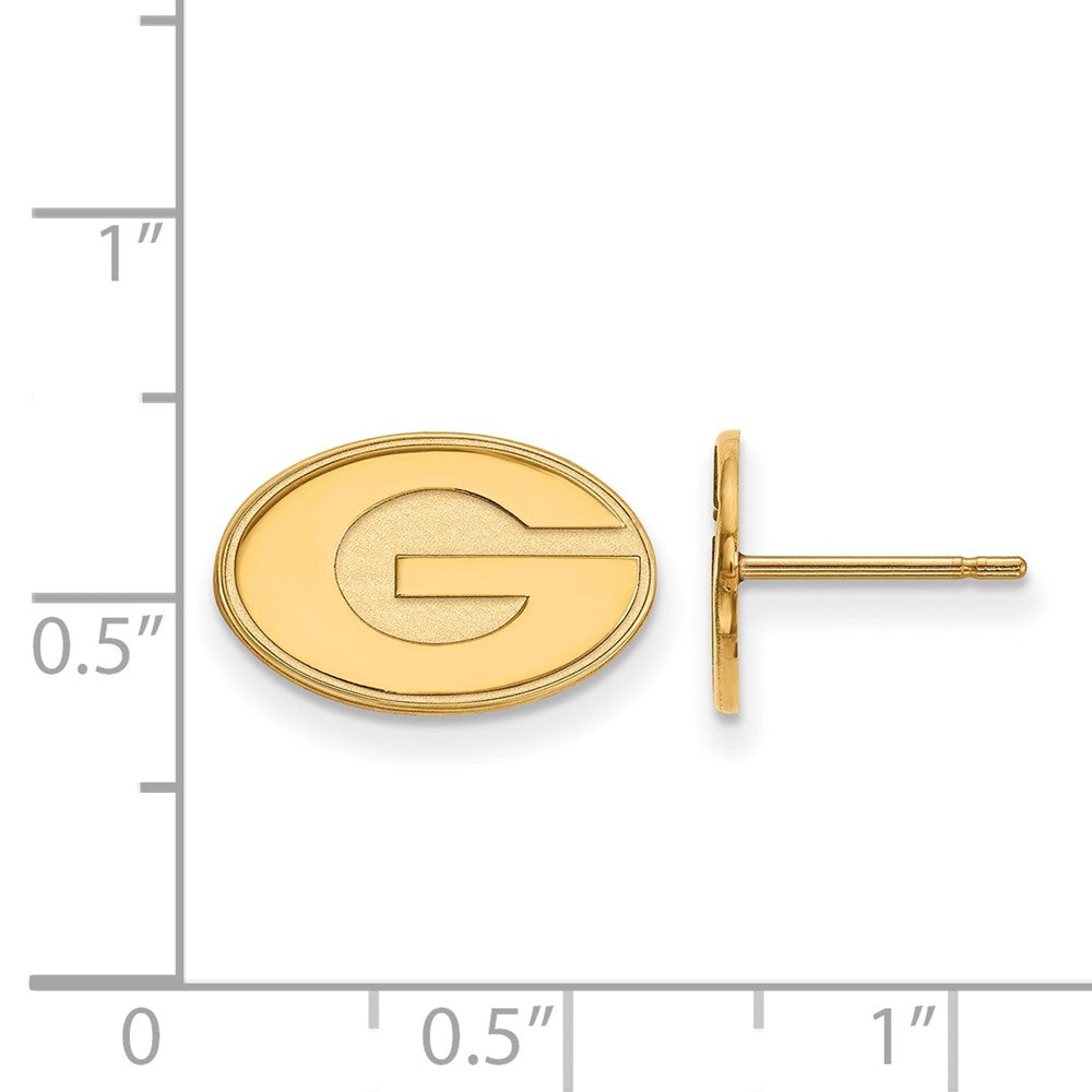 Sterling Silver Gold-plated University of Georgia XS Post Earrings