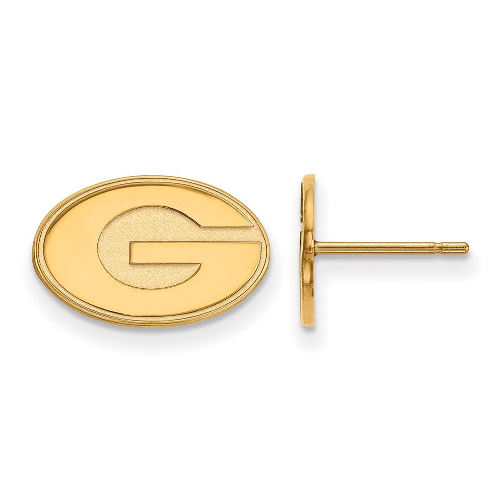 Sterling Silver Gold-plated University of Georgia XS Post Earrings
