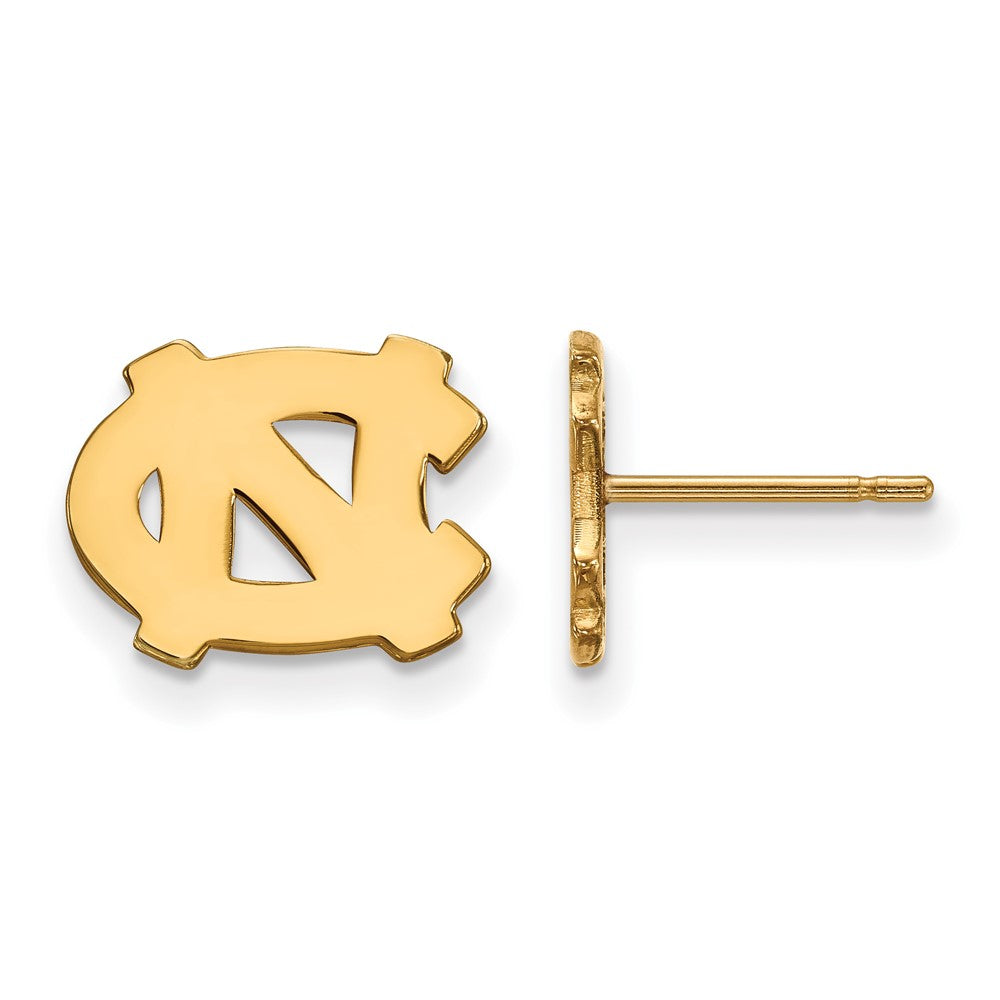 Sterling Silver Gold-plated Univ. of North Carolina XS Post Earrings