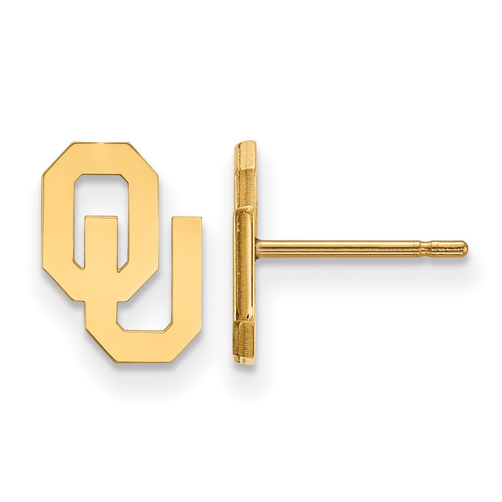 Sterling Silver Gold-plated University of Oklahoma XS Post Earrings