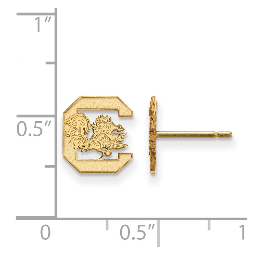 Sterling Silver Gold-plated U. of South Carolina XS Post Earrings