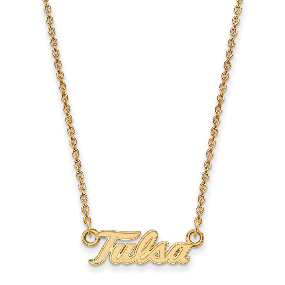 Sterling Silver Gold-plated Univ. of Tulsa Small Pendant Necklace