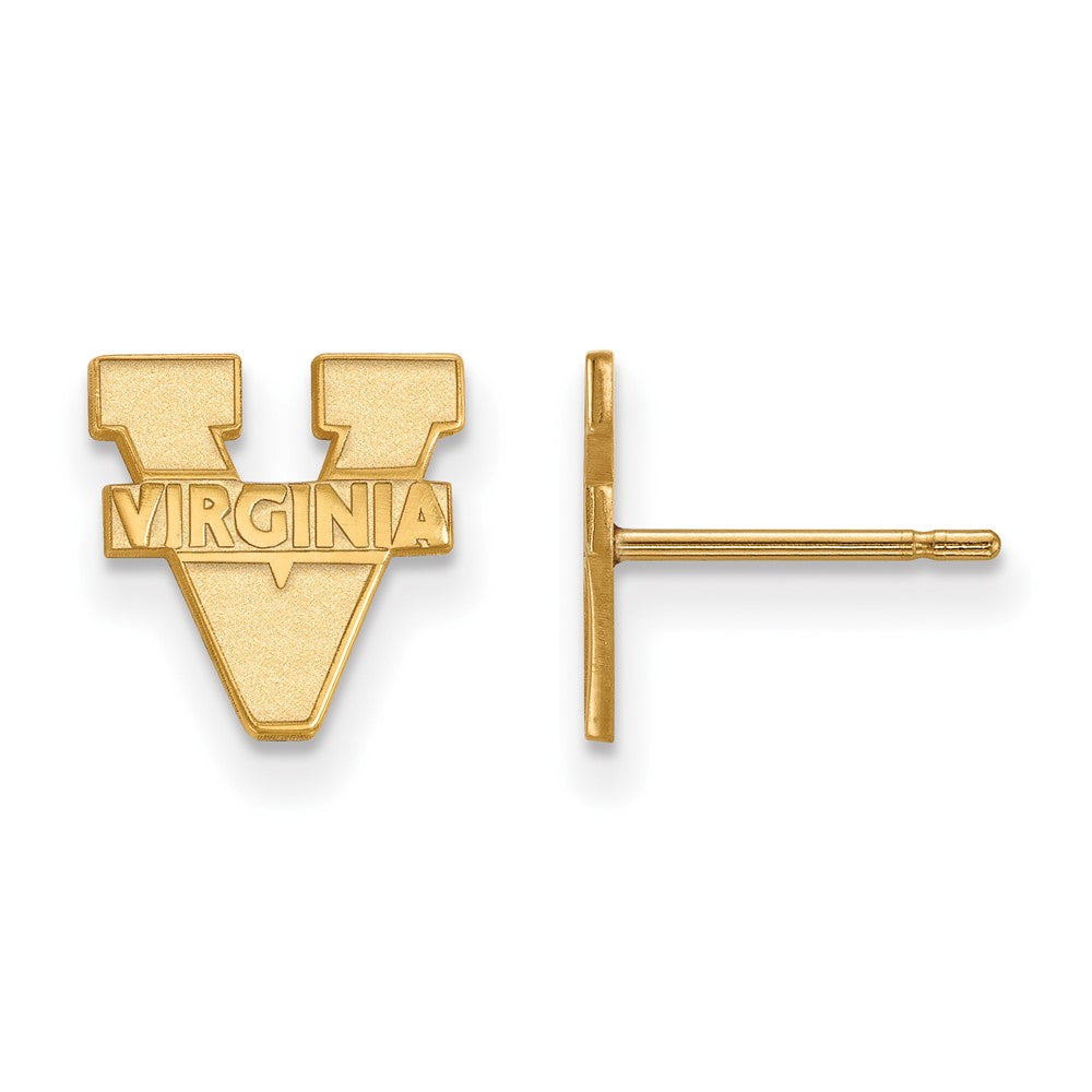 Sterling Silver Gold-plated University of Virginia XS Post Earrings