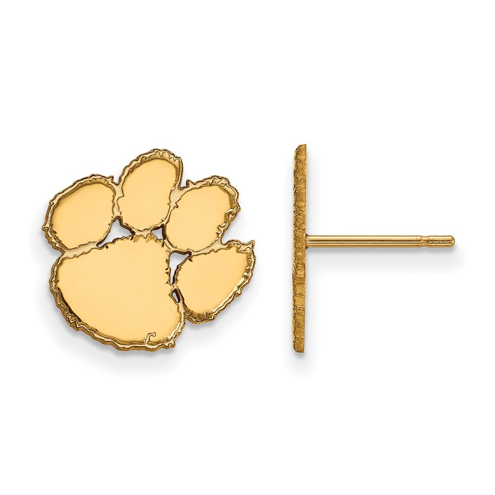 10K Gold Clemson University Small Post Earrings