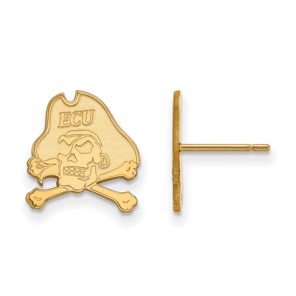 Sterling Silver Gold-plated East Carolina Univ. Small Post Earrings