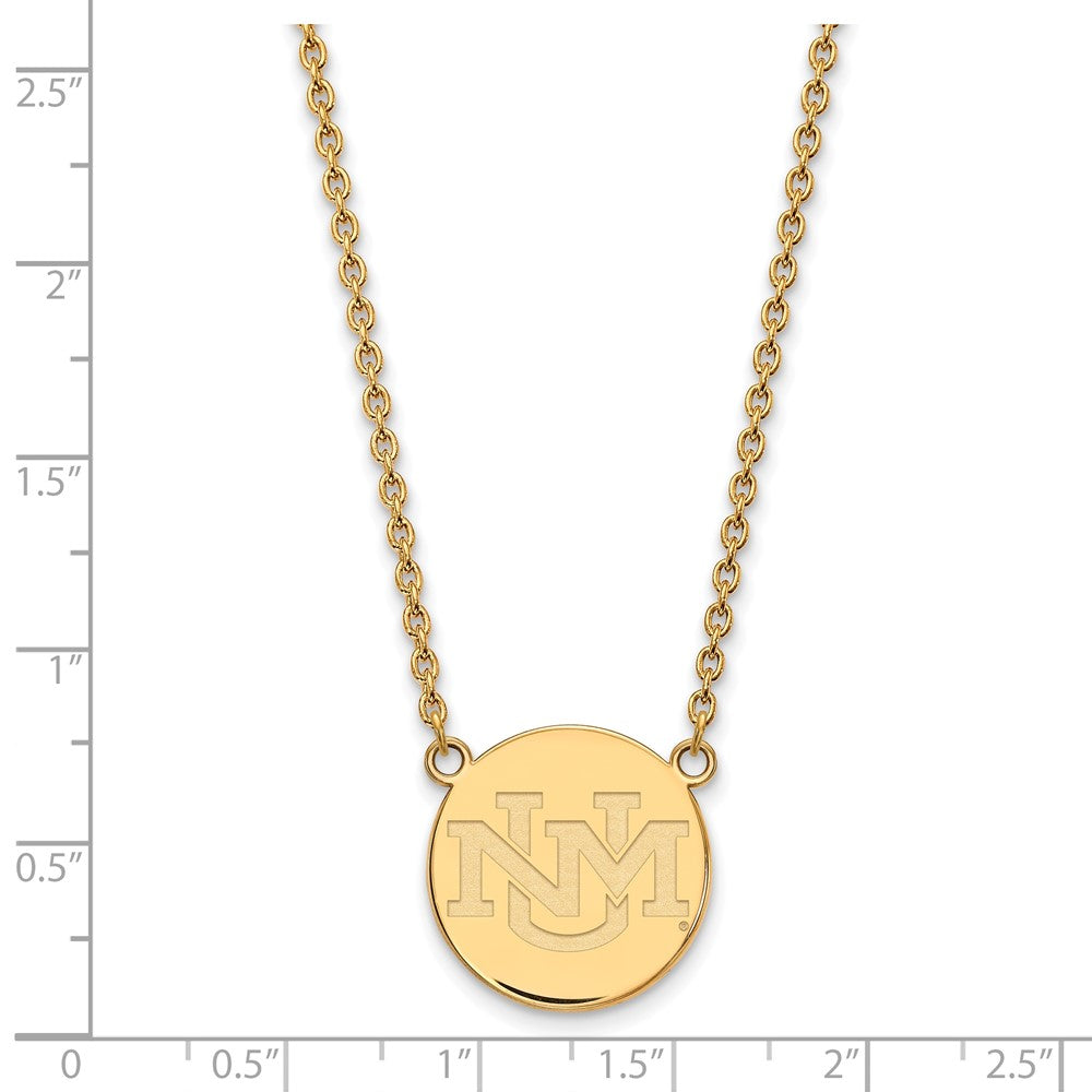 14K Gold University of New Mexico Large Pendant Necklace
