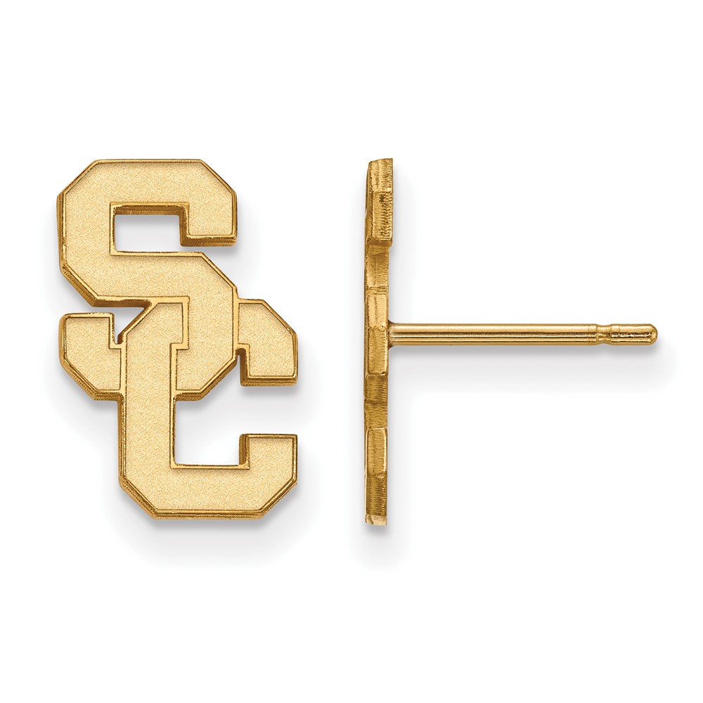 10K Gold U. of Southern California Small Post Earrings