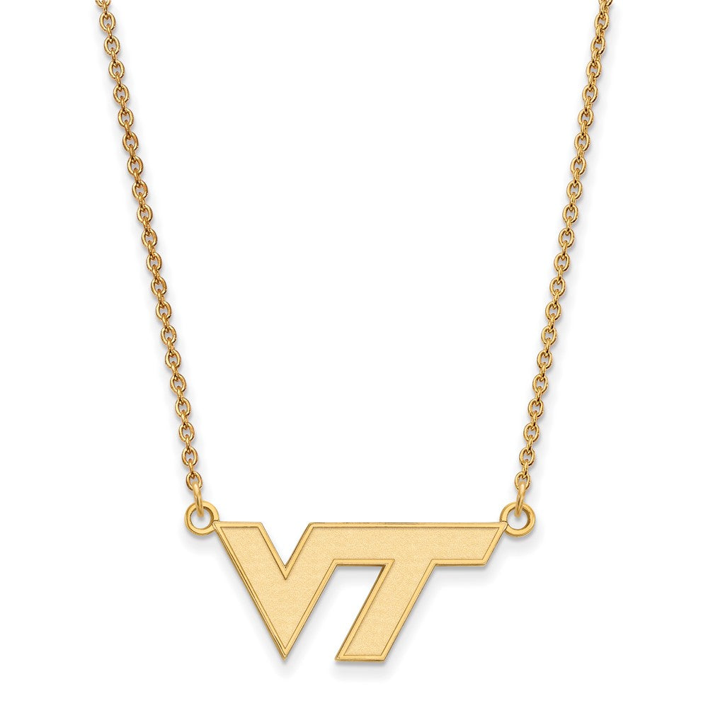 Sterling Silver Gold-plated Virginia Tech Small Pendant Necklace