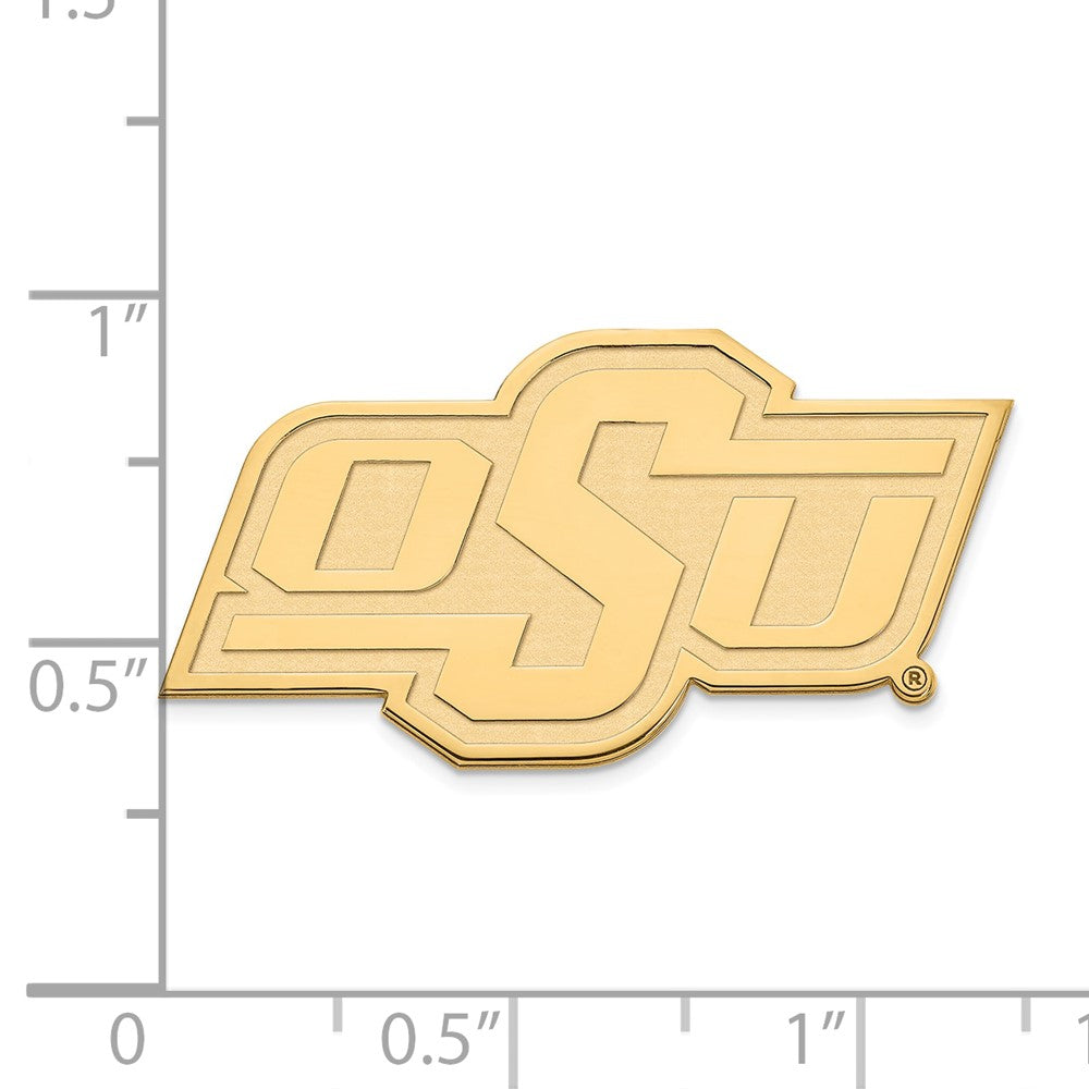 Sterling Silver Gold-plated Oklahoma State University Lapel Pin