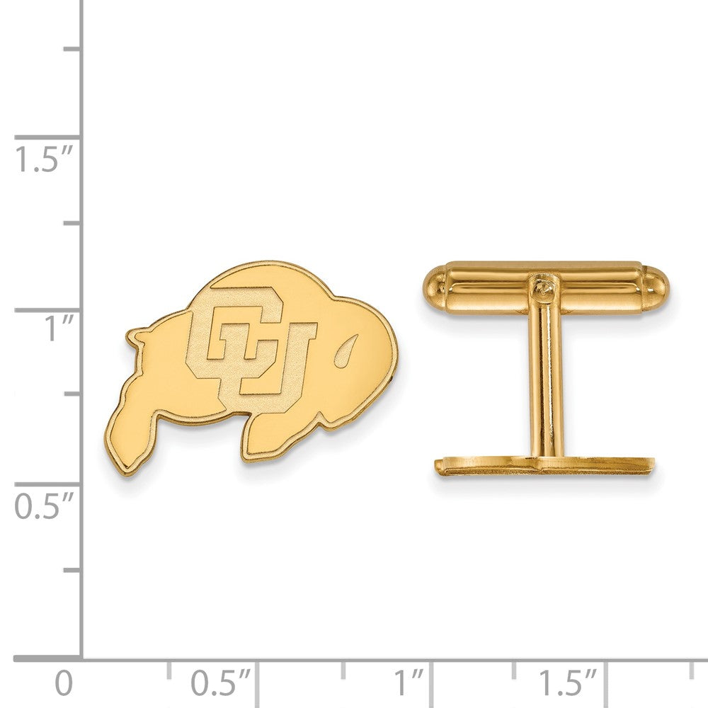 Sterling Silver Gold-plated University of Colorado Cuff Links