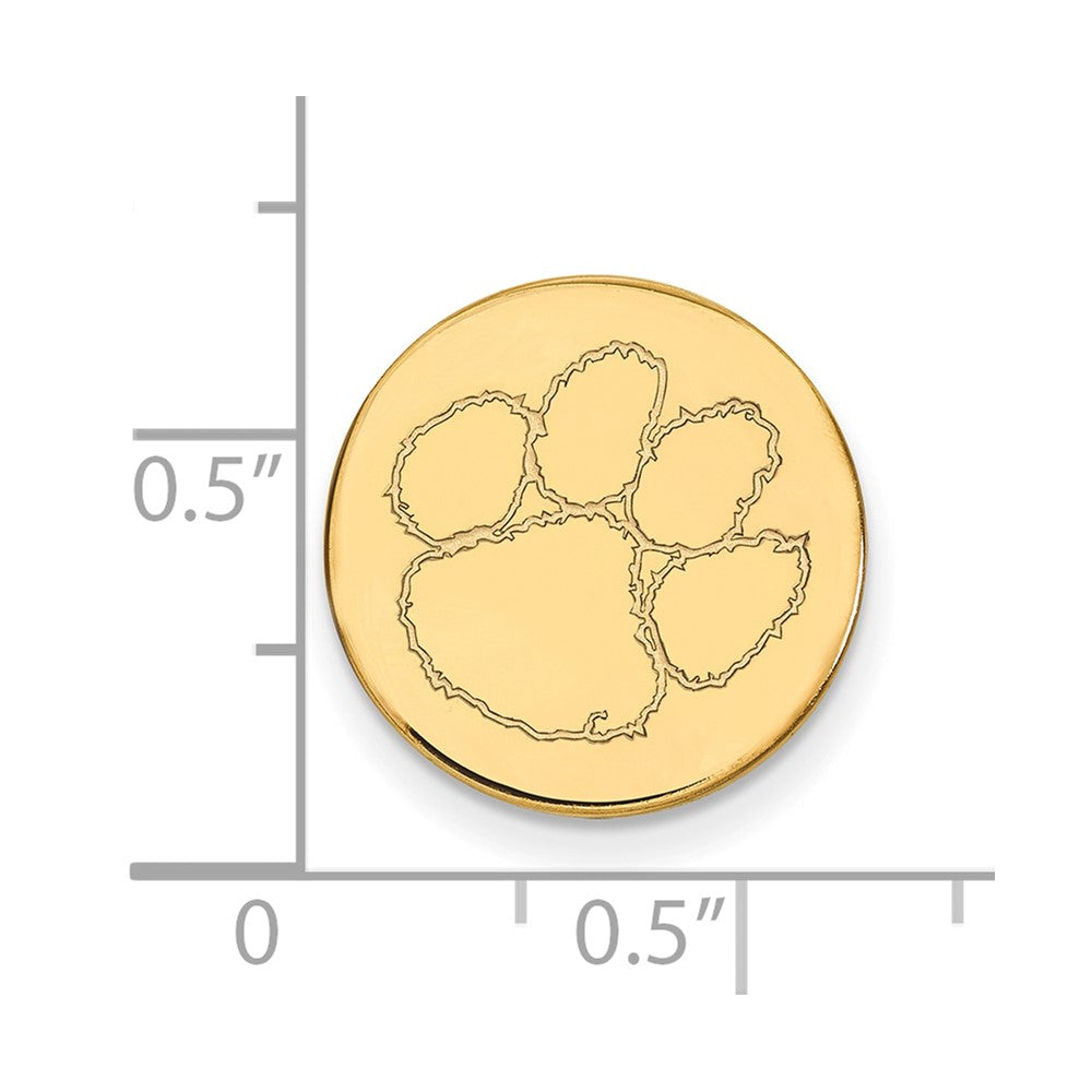 Sterling Silver Gold-plated Clemson University Lapel Pin