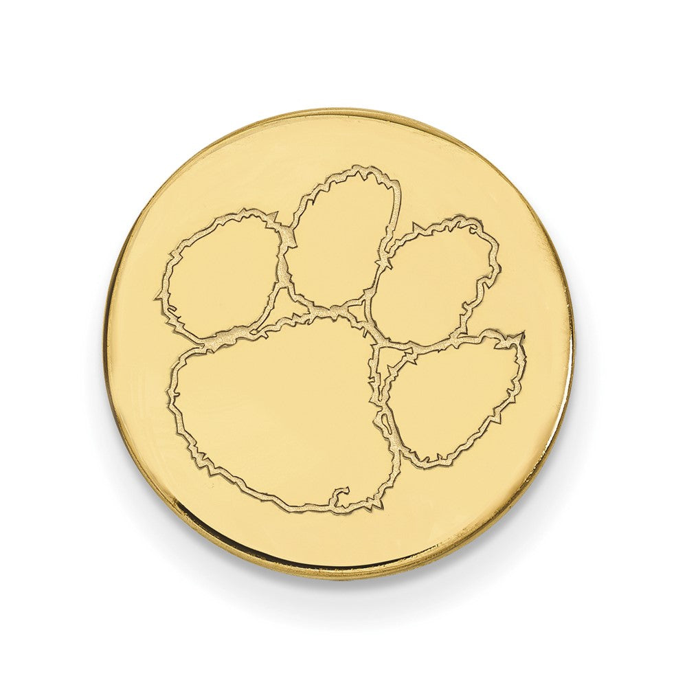 Sterling Silver Gold-plated Clemson University Lapel Pin