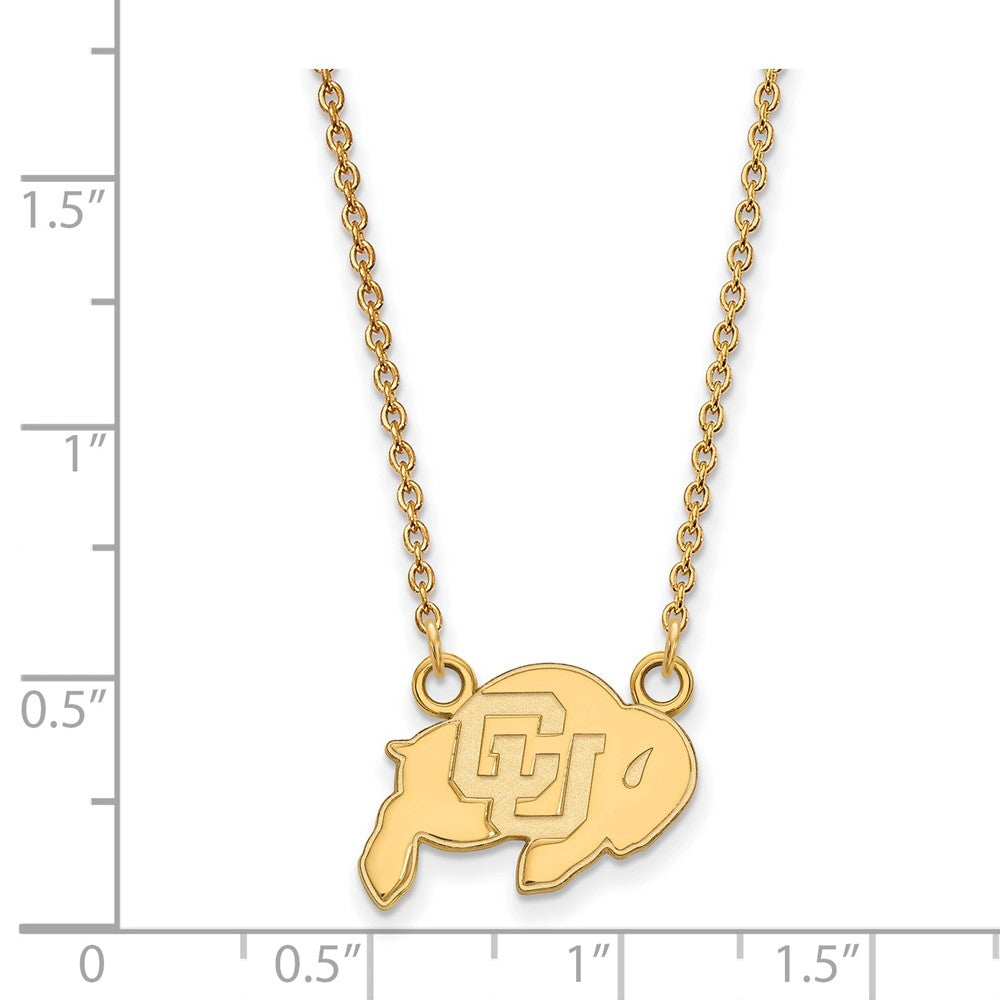 Sterling Silver Gold-plated U. of Colorado Small Pendant Necklace