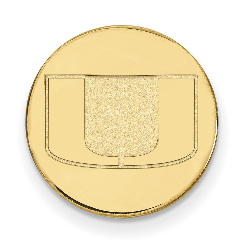 Sterling Silver Gold-plated University of Miami Lapel Pin