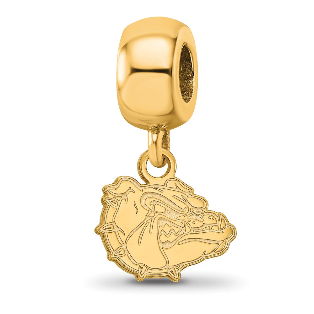 Sterling Silver Gold-plated Gonzaga University XS Dangle Bead