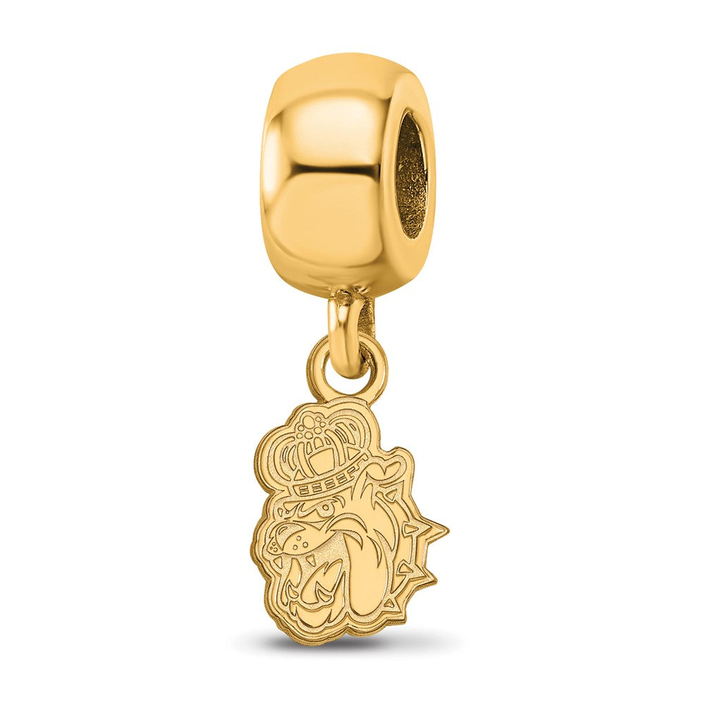 Sterling Silver Gold-plated James Madison University XS Dangle Bead