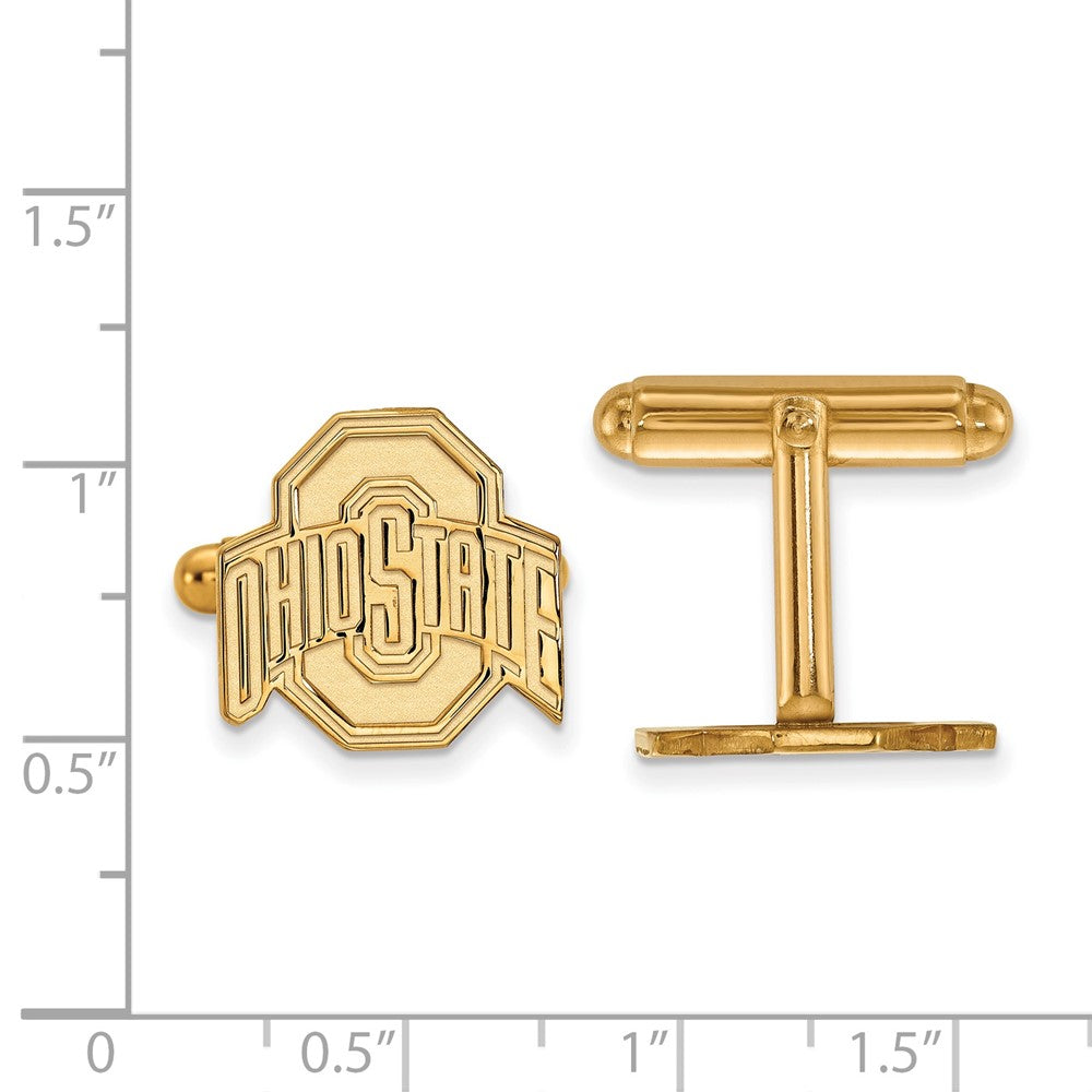 Sterling Silver Gold-plated Ohio State University Cuff Links