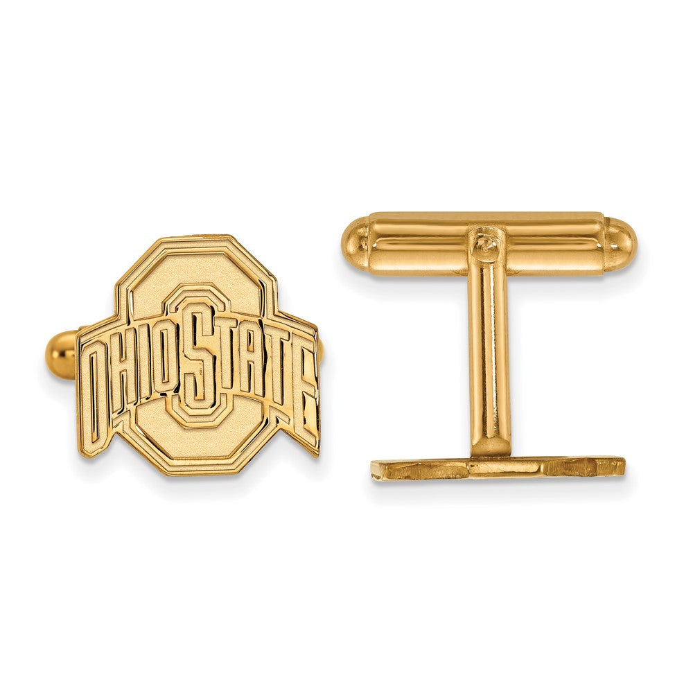 Sterling Silver Gold-plated Ohio State University Cuff Links