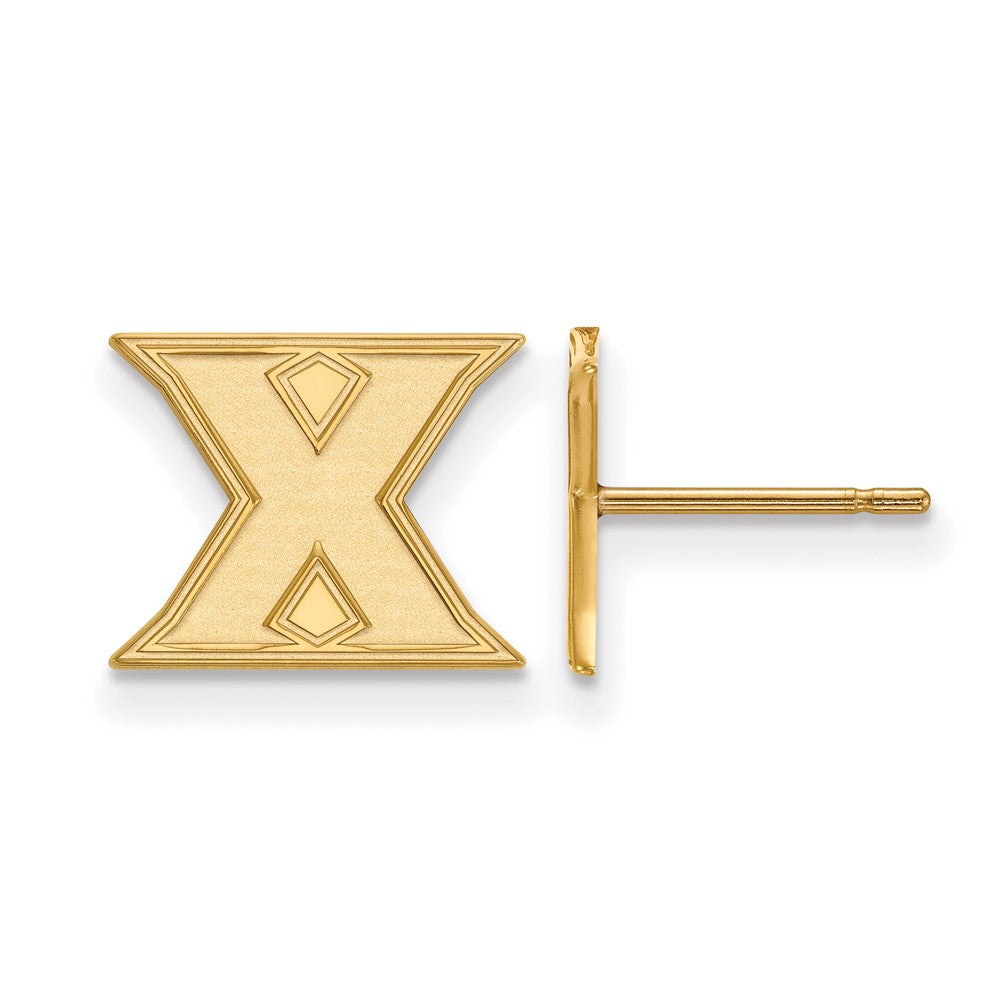 Sterling Silver Gold-plated Xavier University XS Post Earrings
