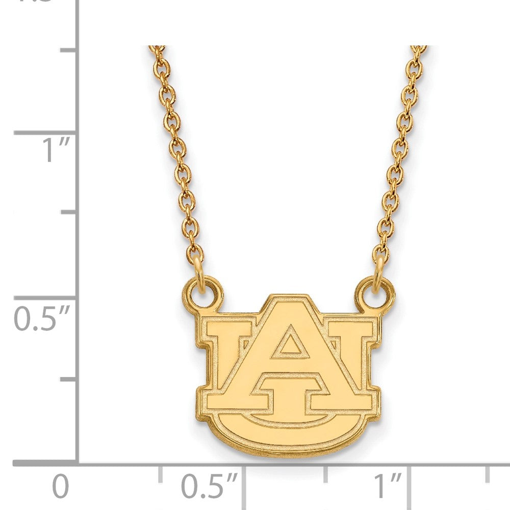 Sterling Silver Gold-plated Auburn University Small Pendant Necklace
