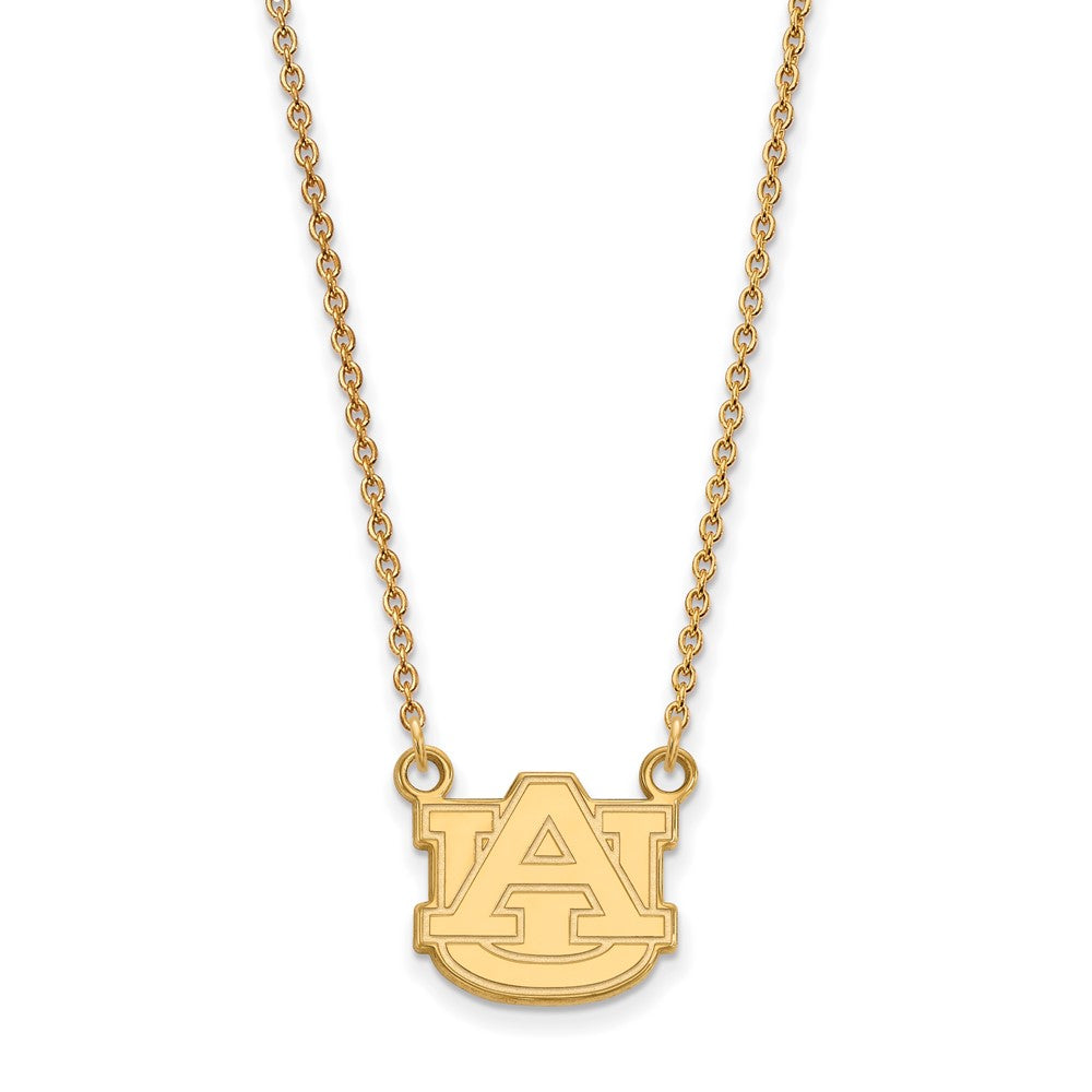 Sterling Silver Gold-plated Auburn University Small Pendant Necklace