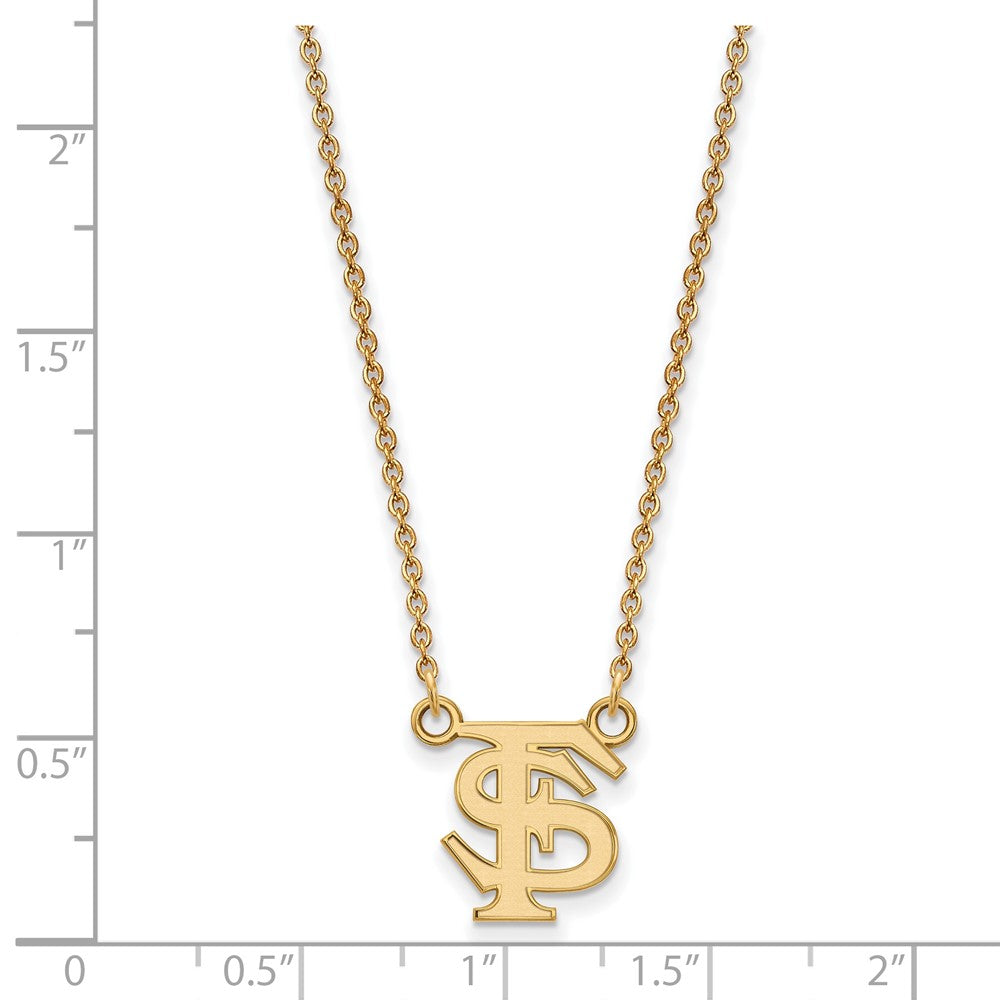 14K Gold Florida State University Small Pendant Necklace