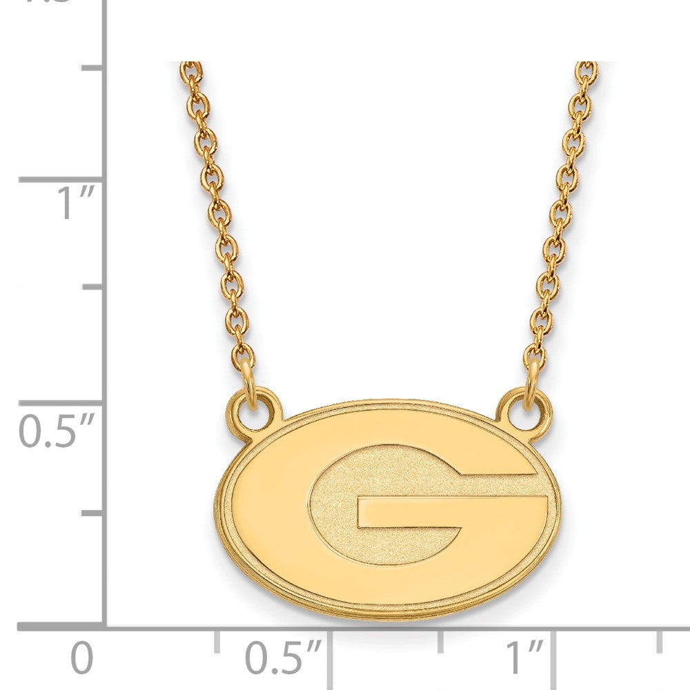 Sterling Silver Gold-plated U. of Georgia Small Pendant Necklace
