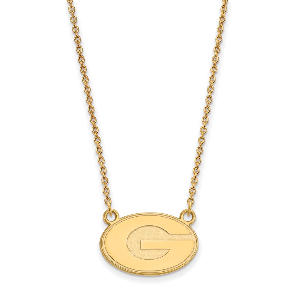 Sterling Silver Gold-plated U. of Georgia Small Pendant Necklace