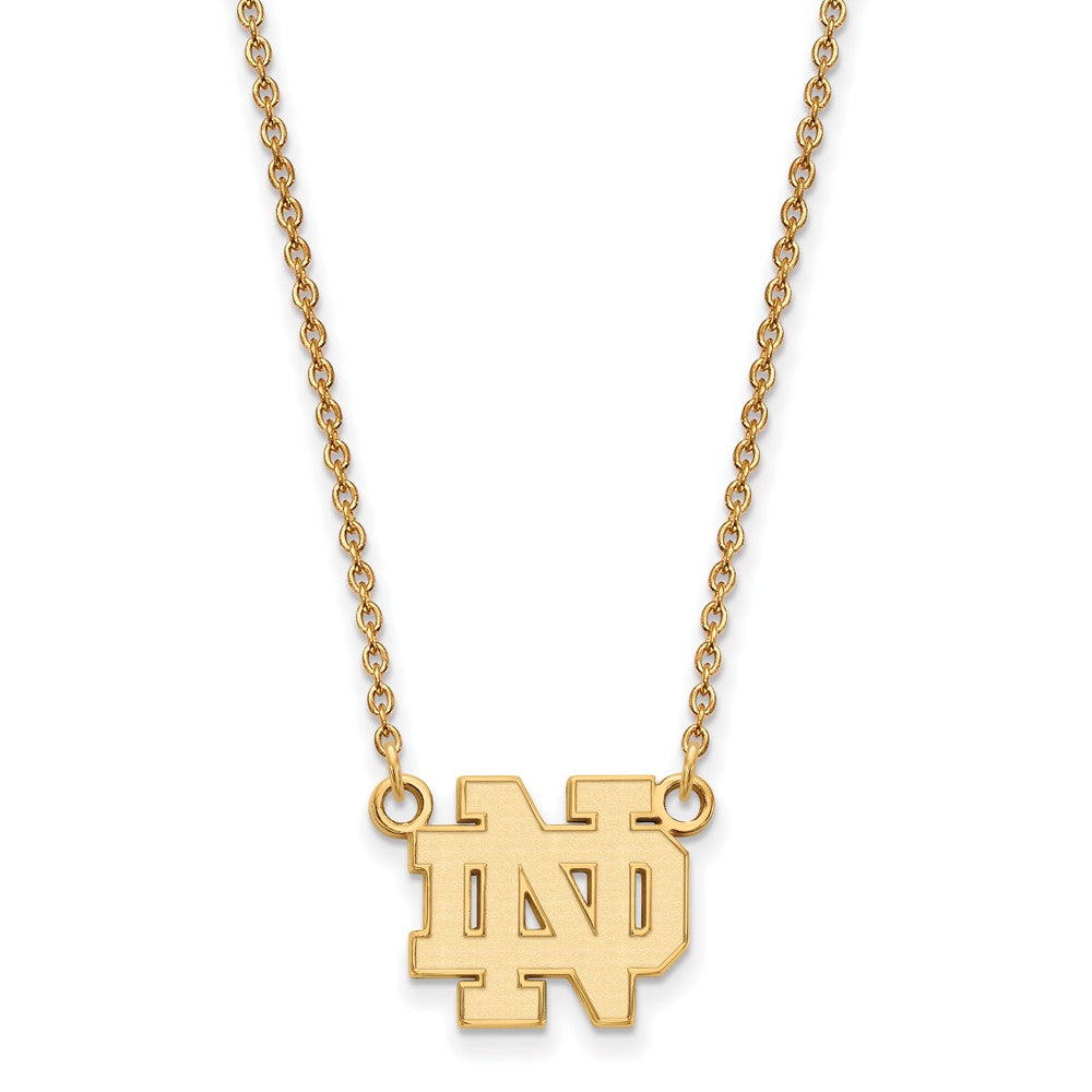14K Gold University of Notre Dame Small Pendant Necklace
