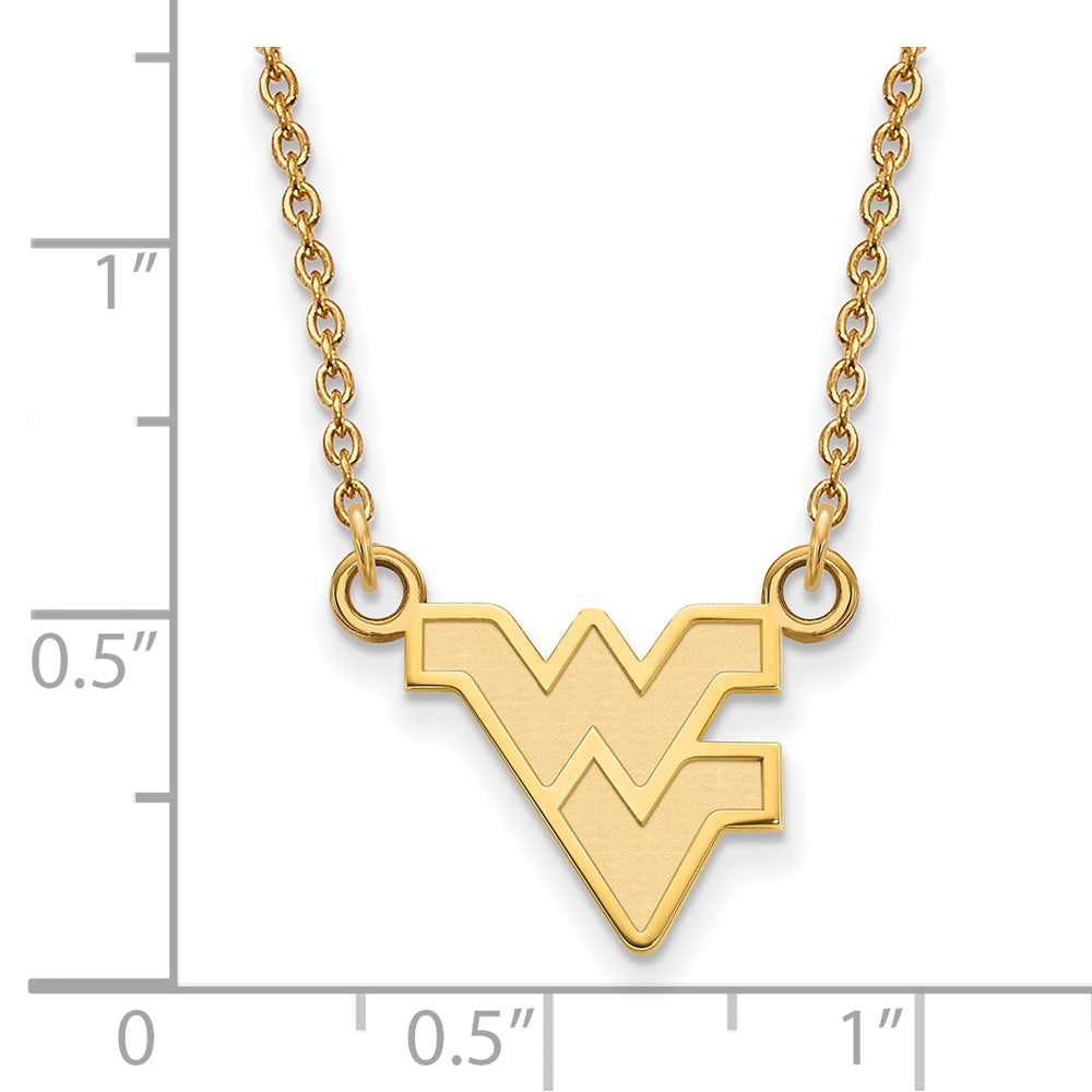 Sterling Silver Gold-plated West Virginia U. Small Pendant Necklace