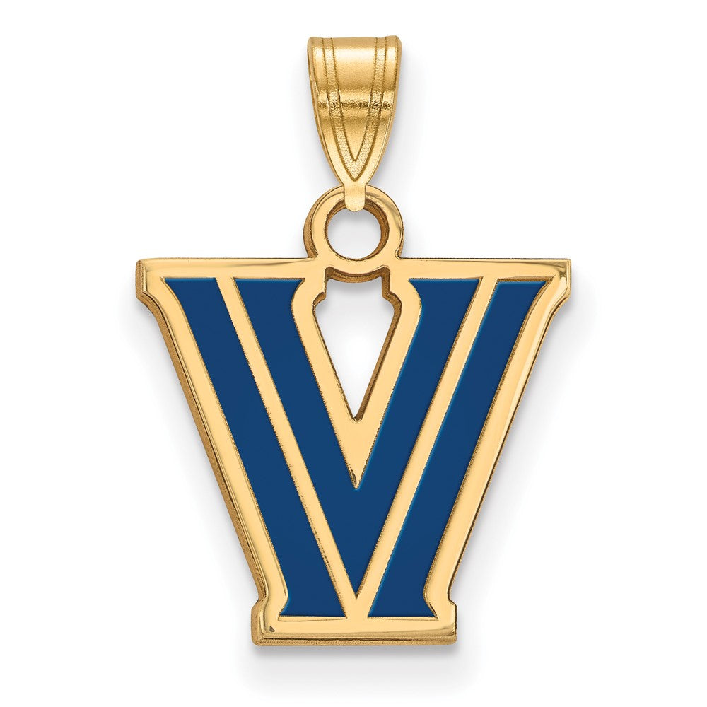 Sterling Silver Gold-plated Villanova Univ. Small Enamel Pendant