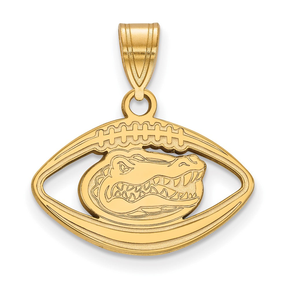 Sterling Silver Gold-plated University of Florida Football Pendant