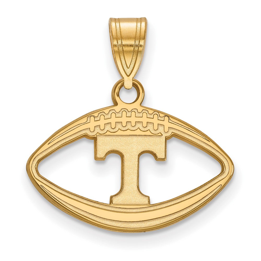 Sterling Silver Gold-plated U. of Tennessee Football Pendant