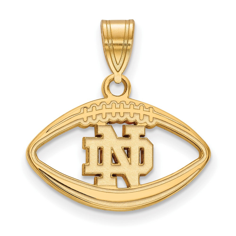 10K Gold University of Notre Dame Football Pendant