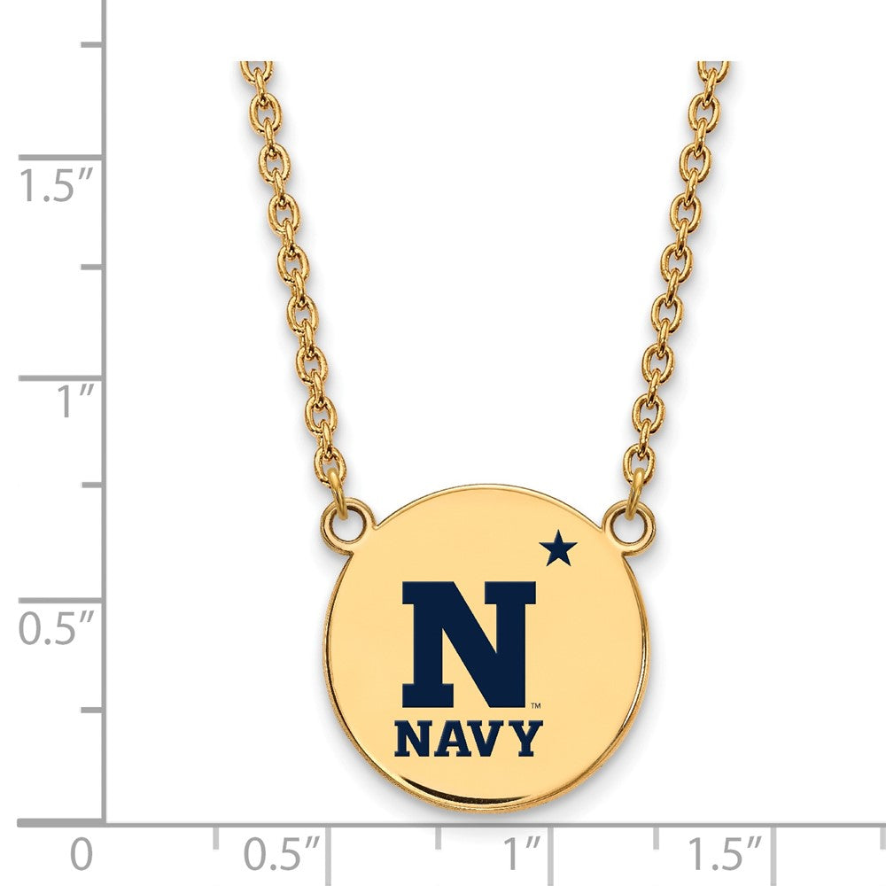 Sterling Silver Gold-plated US Naval Academy Enamel Necklace