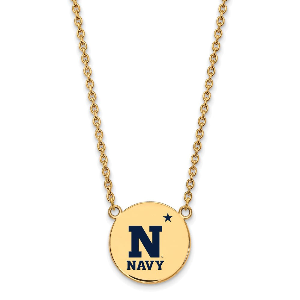 Sterling Silver Gold-plated US Naval Academy Enamel Necklace