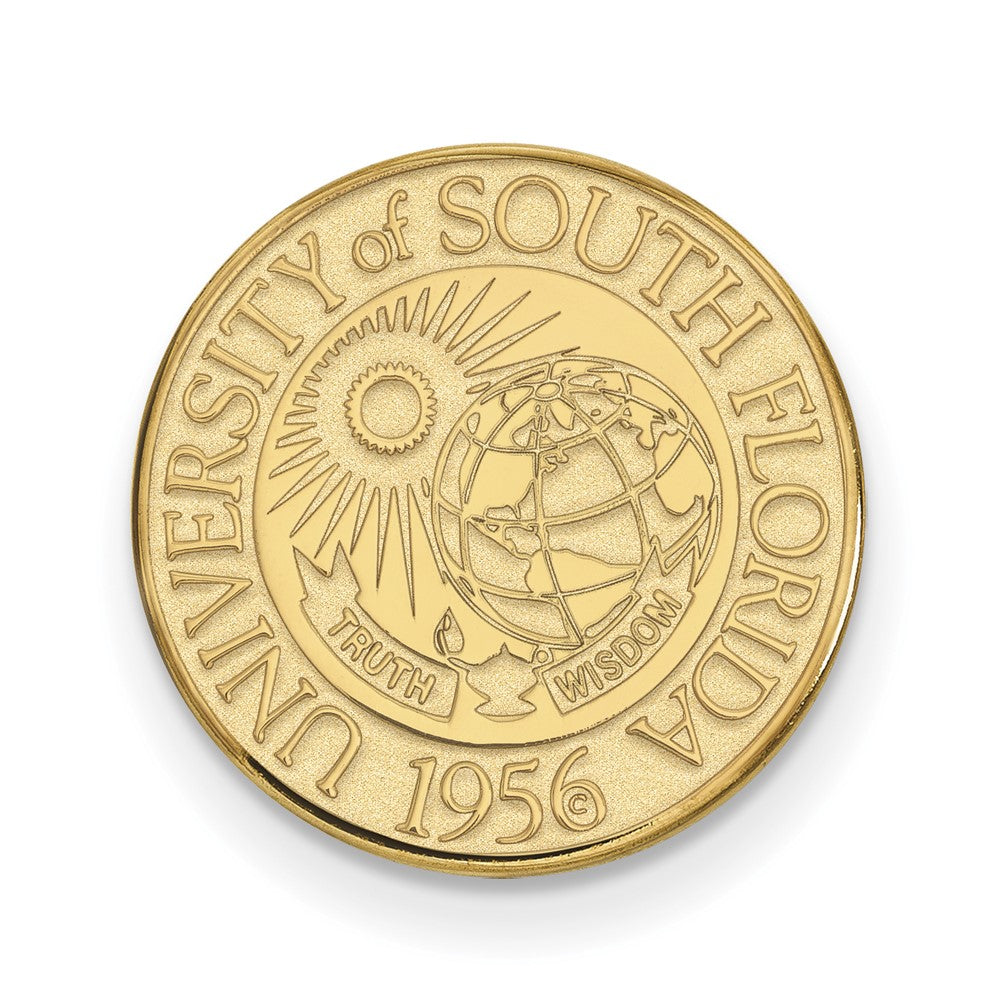 Sterling Silver Gold-plated Univ. of South Florida Crest Lapel Pin
