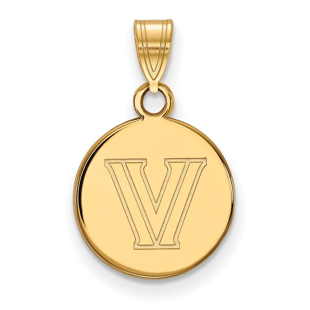 10K Gold Villanova University Small Disc Pendant
