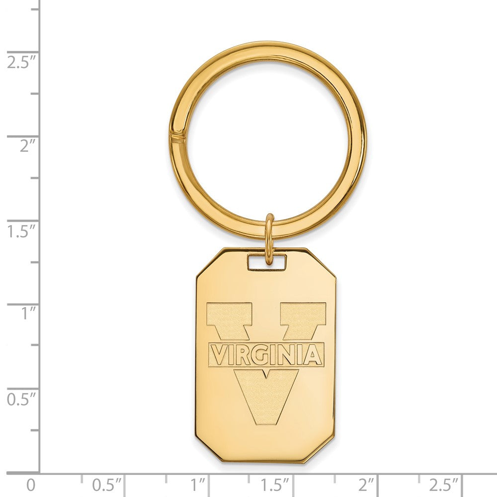 Sterling Silver Gold-plated University of Virginia Key Ring