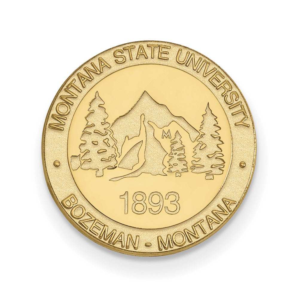 Sterling Silver Gold-plated Montana State U. Crest Lapel Pin