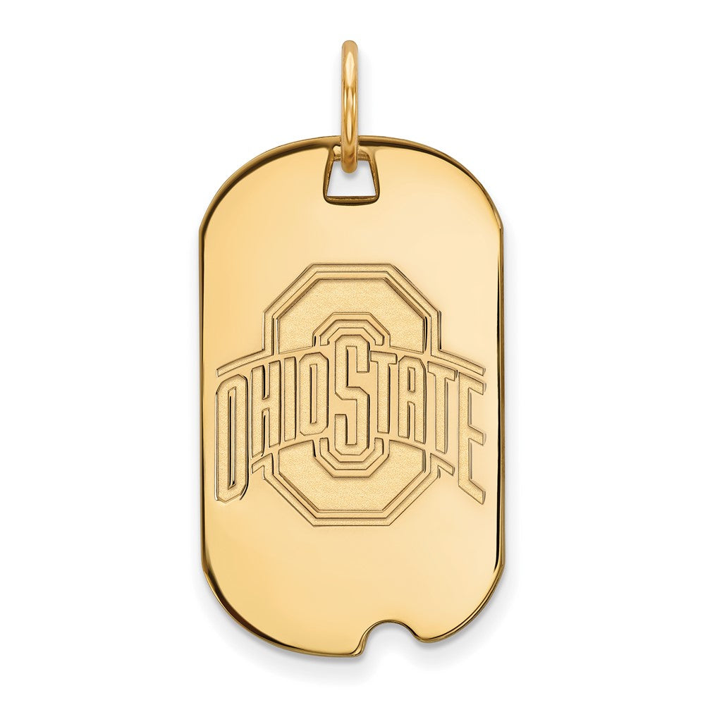 Sterling Silver Gold-plated Ohio State University Small Dog Tag